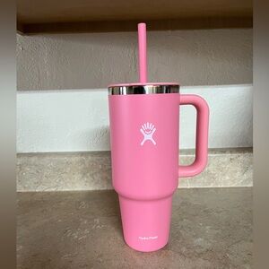 Hydro Flask Pink Travel Mug with Handle